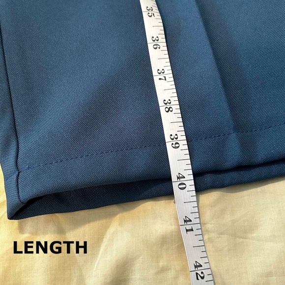 NEW PHOTOS! PANTS, PETITE SUPER STRETCH, BLUE, SIZE 32WP, ELASTIC WAIST, ROAMANS - Picture 8 of 11